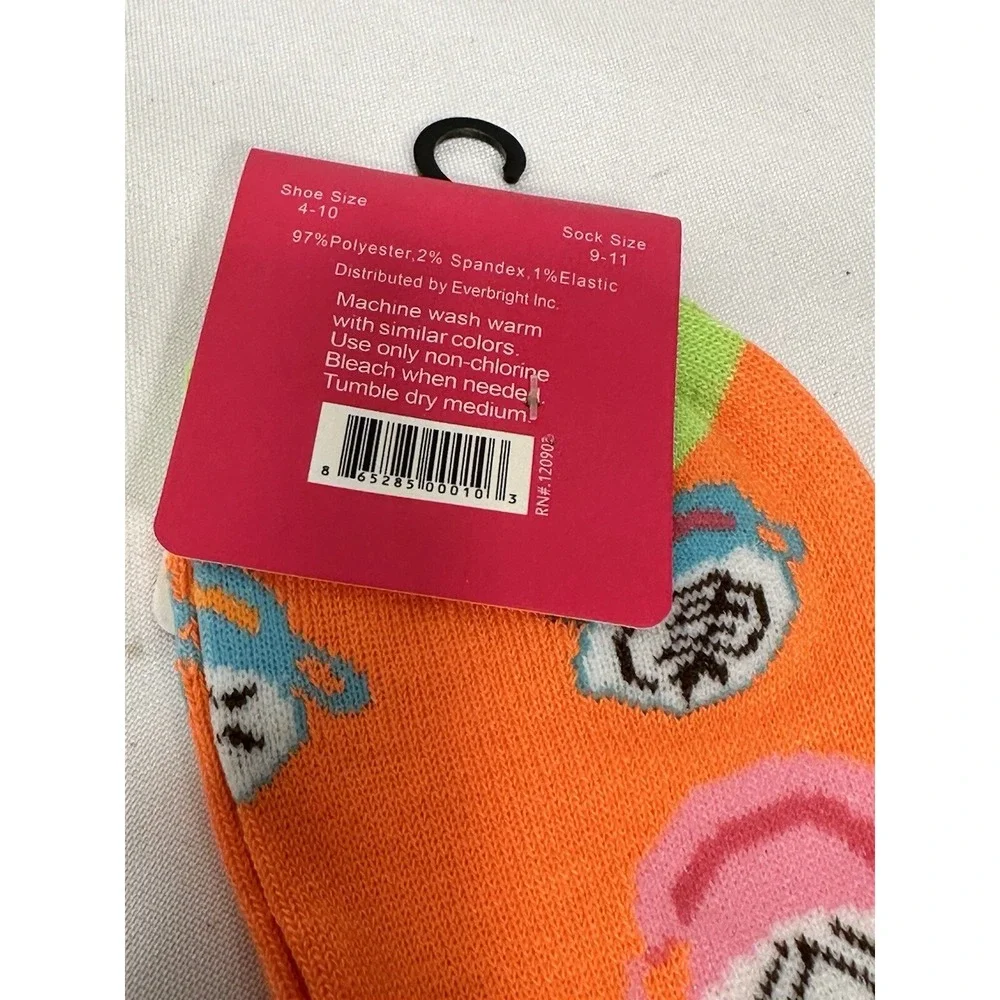 everbright womens high crew socks 1 pair size 9-11 COFFEE LATTE‎ orange